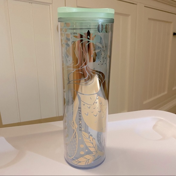 NWT Starbucks Gold Siren Cold Tumbler Grande Size
